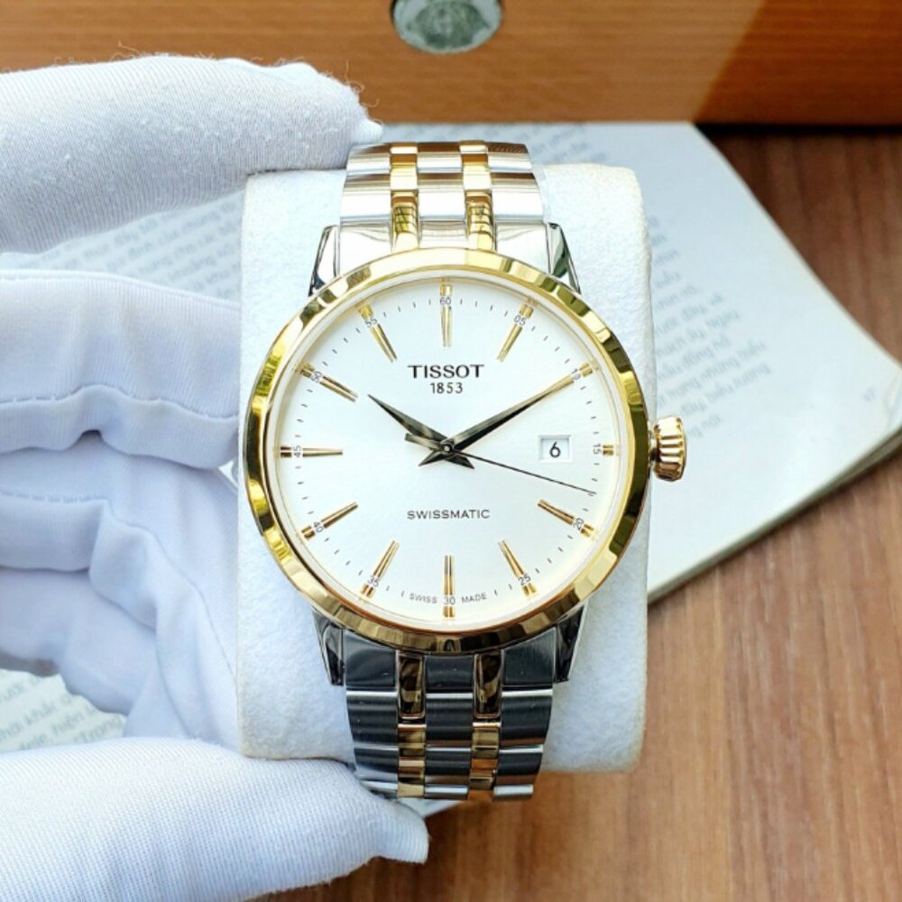 Tissot Classic 42mm Automatic Silver Dial Two-tone Men's Watch